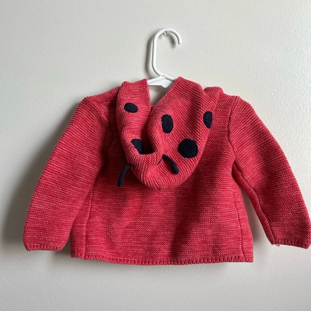 Baby Gap Knit  Ladybug Infant Cardigan